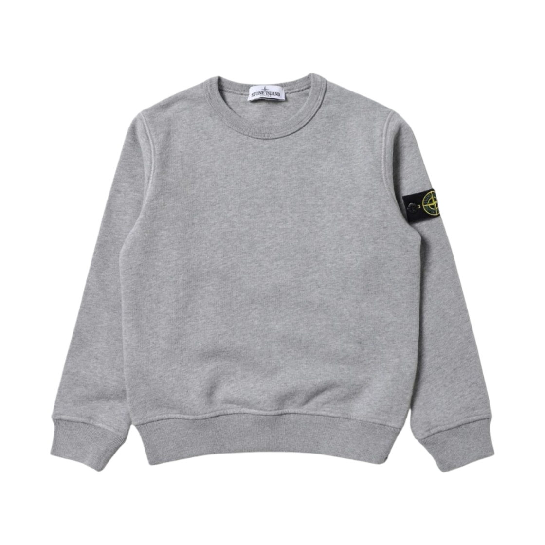 (키즈) 스톤 아일랜드 61340 코튼 플리스 크루넥 스웨트셔츠 멜란지 그레이 - 23SS((Kids) Stone Island 61340 Cotton Fleece Crewneck Sweatshirt Melange Grey - 23SS) - 1
