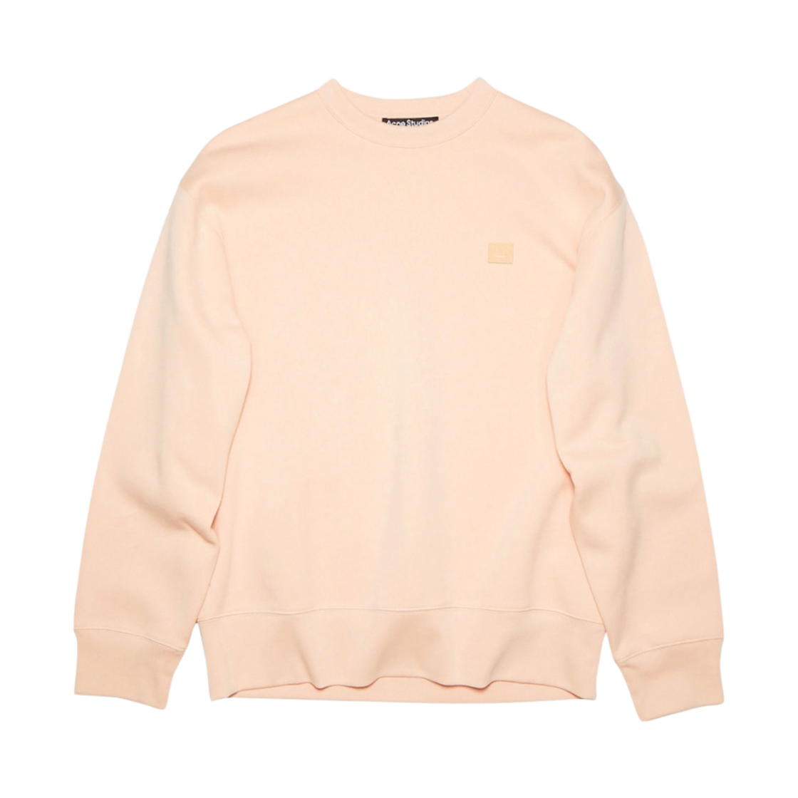 CI0072-AD5 Acne Studios Fonbar Face Crewneck Sweatshirt Powder Pink