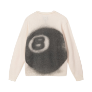 Stussy 8 Ball Spray Sweater Ivory