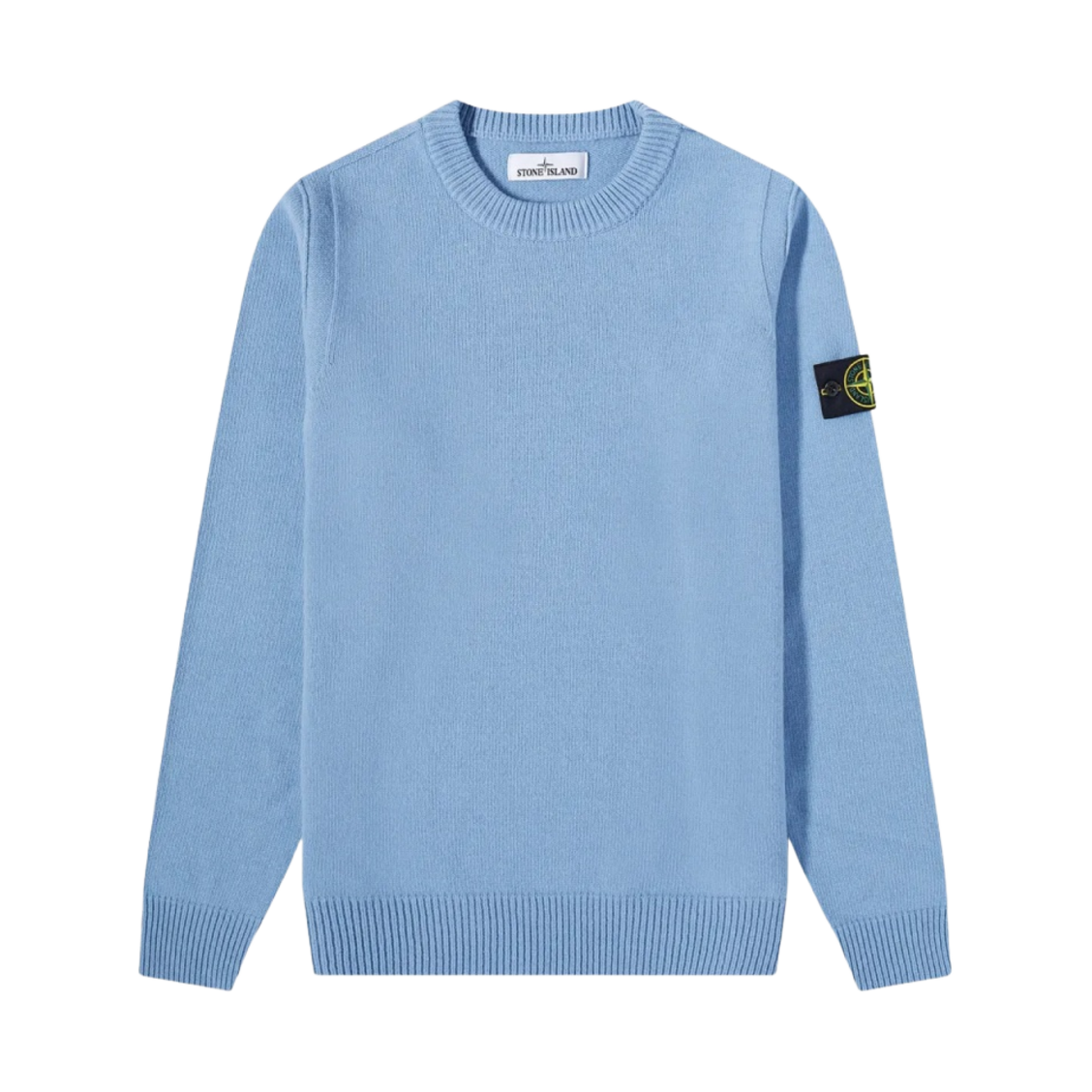 스톤 아일랜드 508A3 램스울 크루넥 니트 파우더 블루 - 22FW(Stone Island 508A3 Lambswool Crewneck Knit Powder Blue - 22FW) - 1