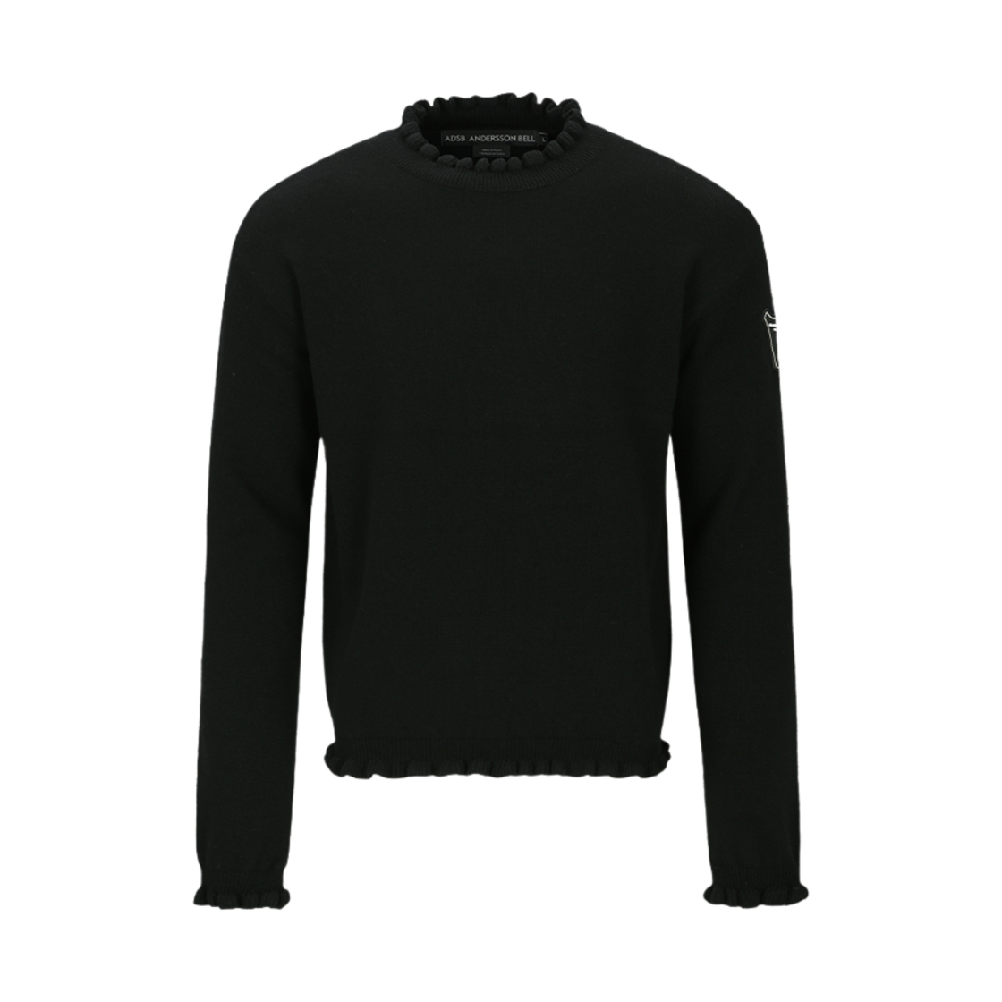 atb1173m Black ADSB Andersson Bell Flower Rib Crew Neck Sweater Black