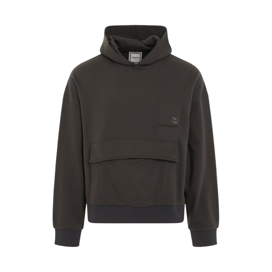 W223TS33729G Wooyoungmi Kangaroo Pouch Hoodie Grey - 22FW