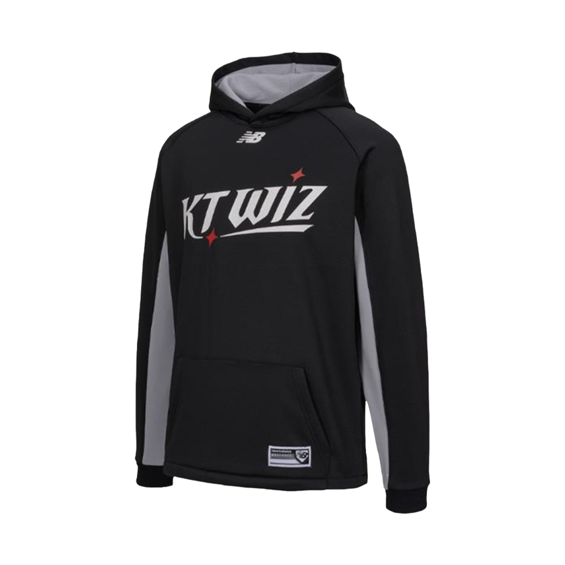 KT 위즈 x 뉴발란스 2025 어센틱 후드 티셔츠 블랙(KT Wiz x New Balance 2025 Authentic Hoodie T-Shirt Black)