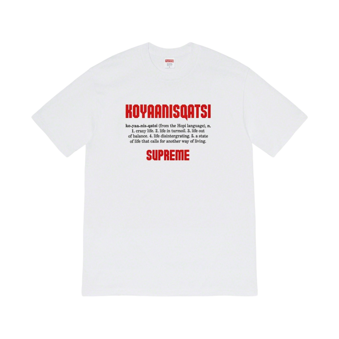 슈프림 코야니스카시 티셔츠 화이트 - 20FW(Supreme Koyaanisqatsi T-Shirt White - 20FW) - 1