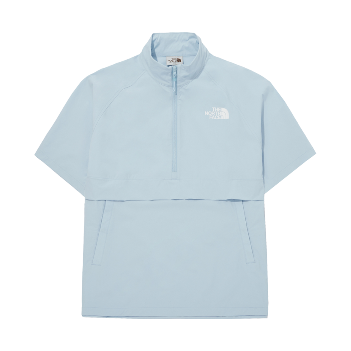 NT7KQ01M The North Face Ice Run Half Zip S/S T-Shirt Light Blue