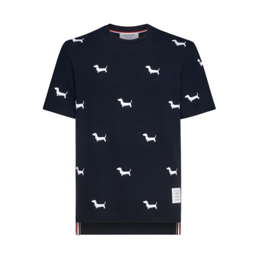 Thom Browne Classic Pique Hector Short Sleeve T-Shirt Blue