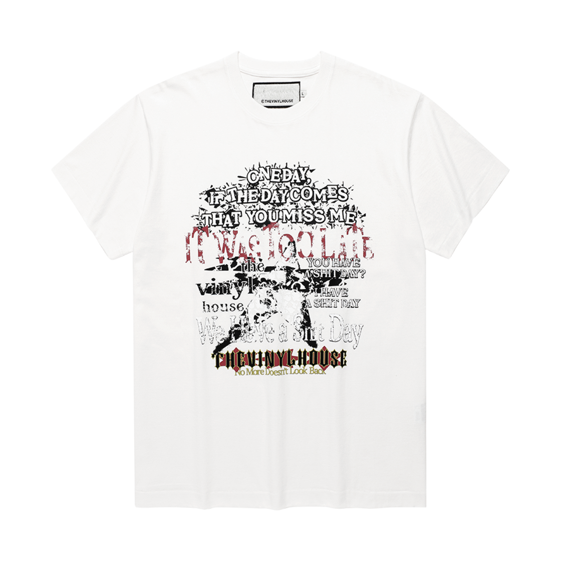 더바이닐하우스 빈티지 데이 레터 티셔츠 화이트