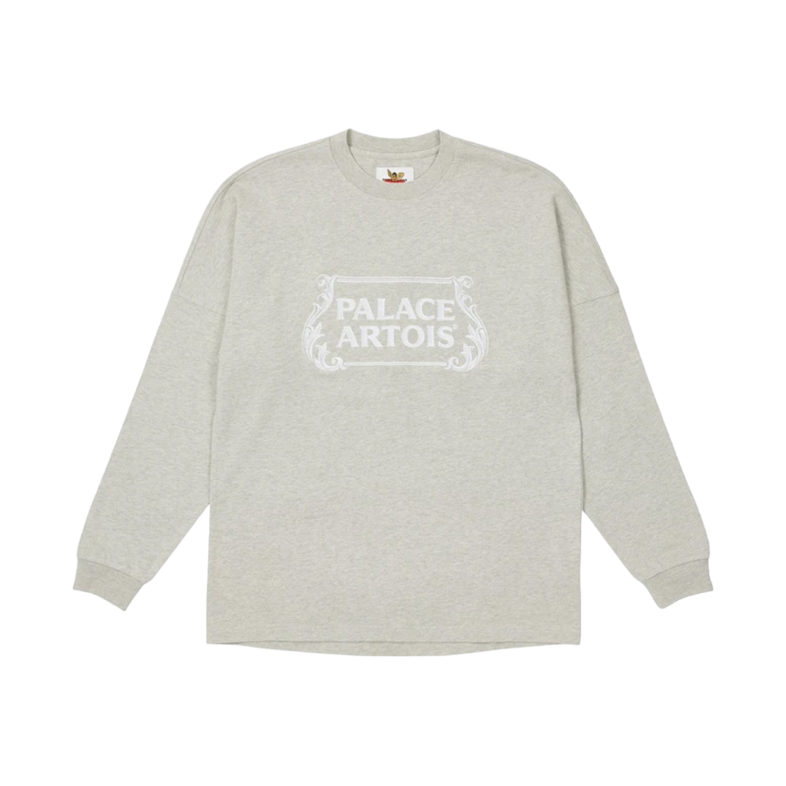 - Palace x Stella Artois Drop Shoulder Long Sleeve Grey Marl - 21SS