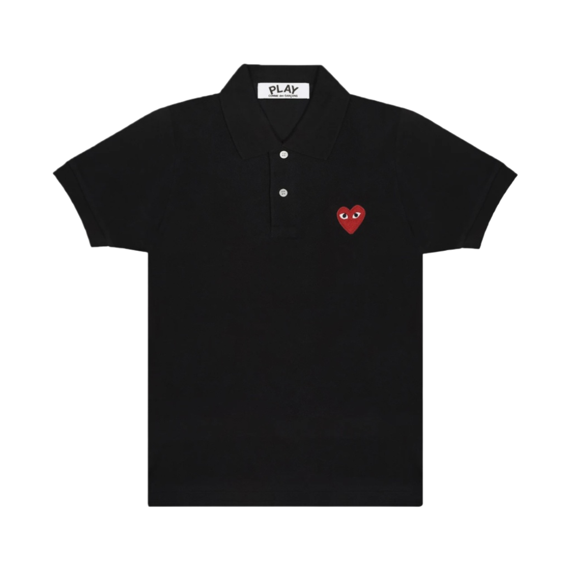 플레이 꼼데가르송 레드 하트 폴로 셔츠 블랙(Play Comme des Garcons Red Heart Polo Shirt Black)