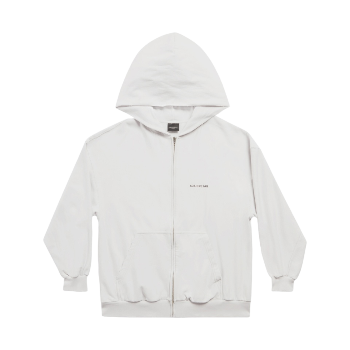 발렌시아가 미러 발렌시아가 집업 후드 스몰 핏 라이트 베이지(Balenciaga Mirror Balenciaga Zip-Up Hoodie Small Fit Light Beige) - 1