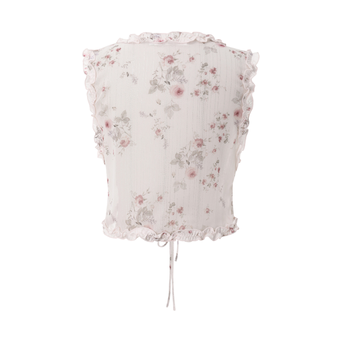 (W) 쓰리타임즈 플로리아 베스트 핑크((W) Threetimes Floria Vest Pink) - 2