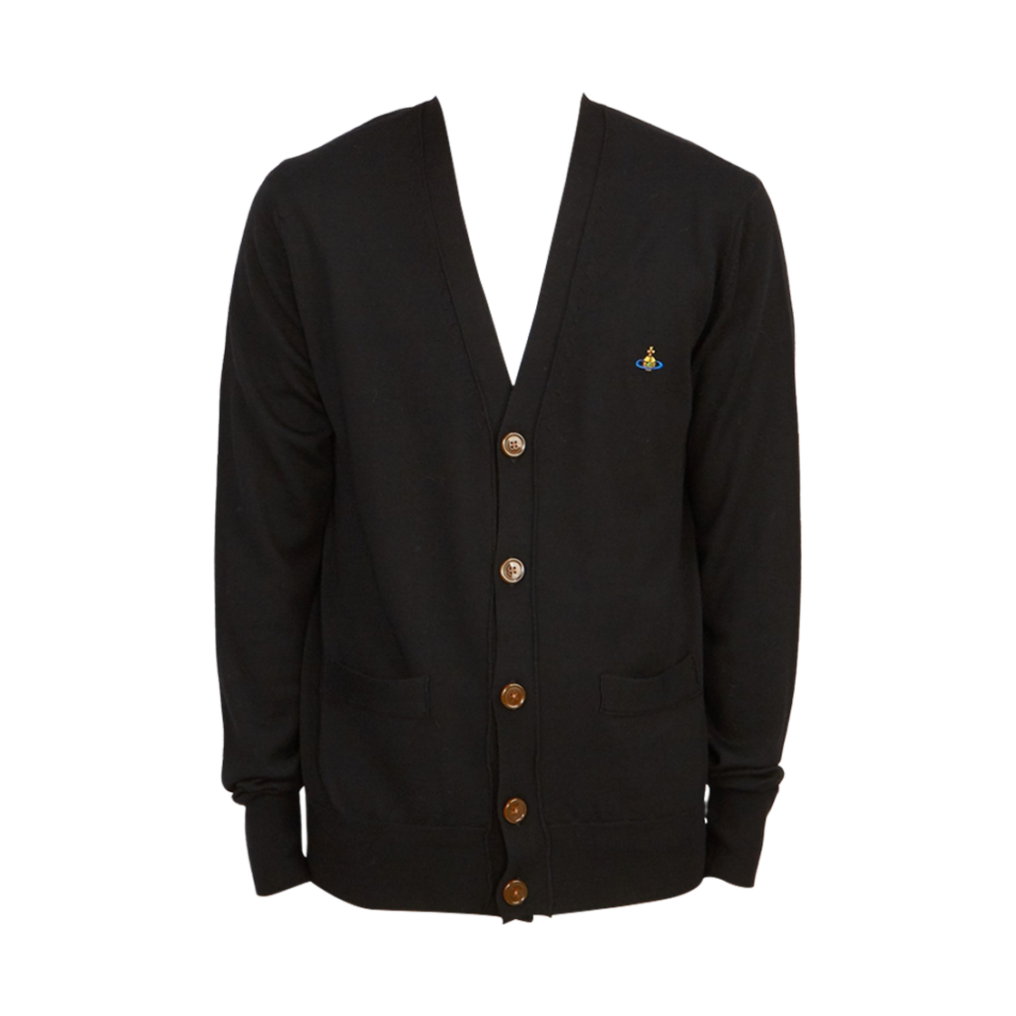2701000P-Y0006-N403 Vivienne Westwood Orb Logo Cardigan Black