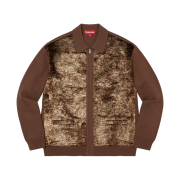 Supreme Faux Fur Zip Up Cardigan Brown - 22FW