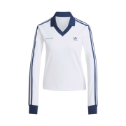 (W) Adidas x Sporty & Rich Long Sleeve Football Jersey White Night Indigo - KR Sizing