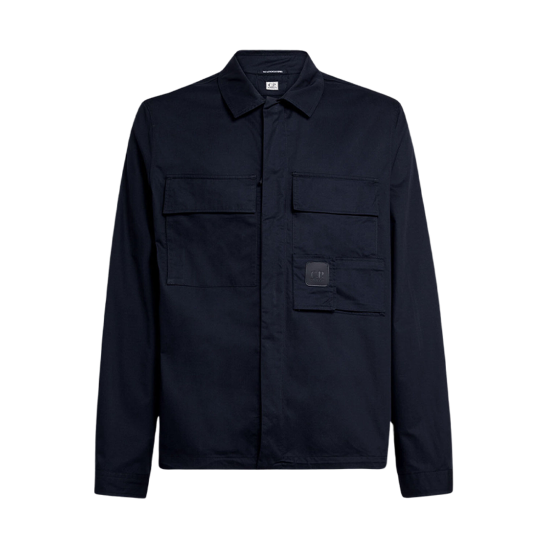 15CLSH042A006472A888 C.P. Company Metropolis Series Gabardine Pocket Shirt Total Eclipse Blue - 23FW