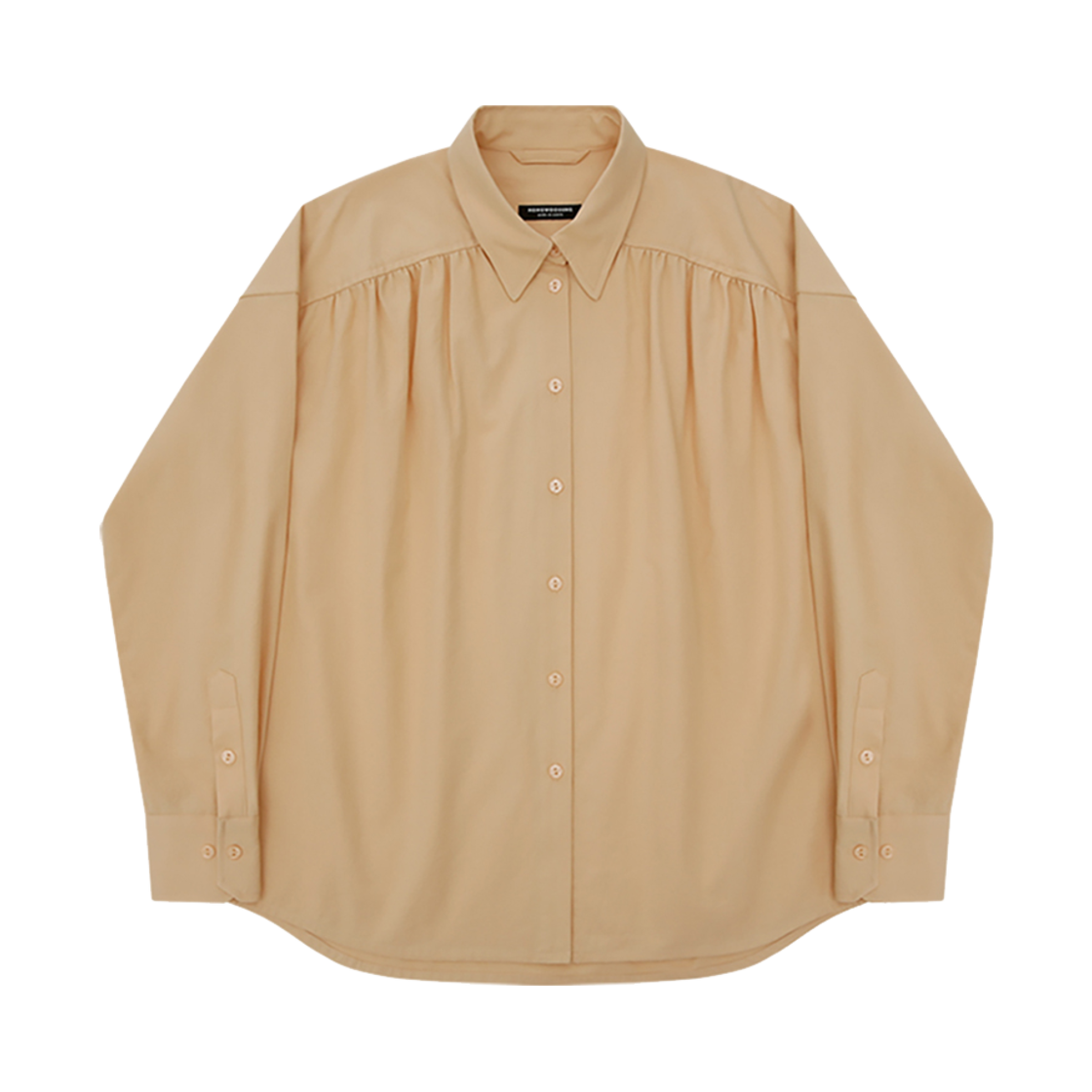 SS24SLS021YW Hongwoosung Shirring Stitches Sleeve Shirts Yellow