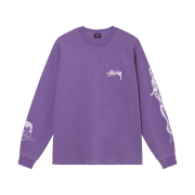 Stussy Venus Pigment Dyed LS T-Shirt Purple