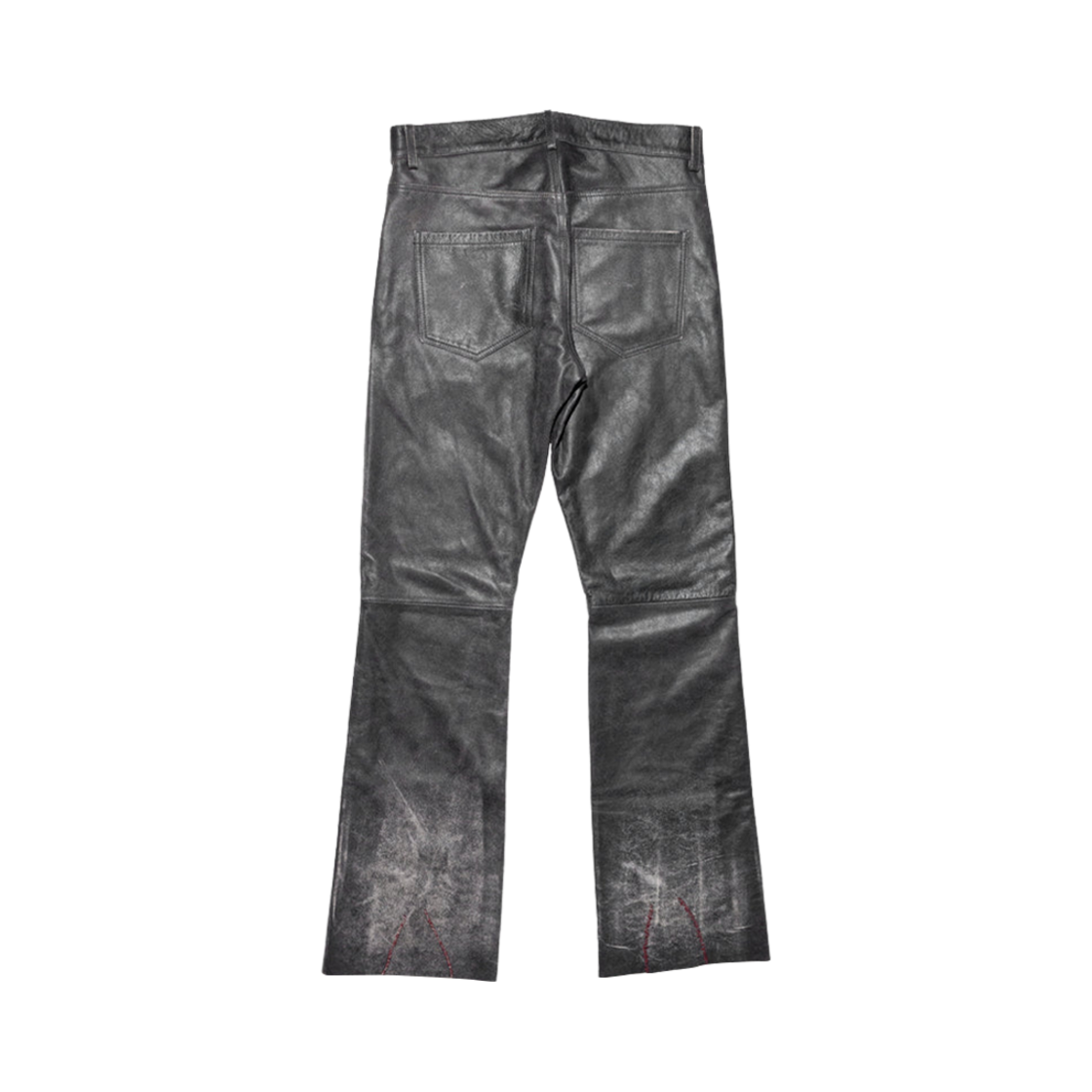 앙팡 리쉬 데프리메 디스트레스드 로우 헴 레더 플레어 진 블랙 샌드(Enfants Riches Deprimes Distressed Raw Hem Leather Flare Jeans Black Sand) - 2