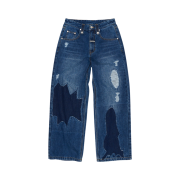 Thevinylhouse Patchwork Denim Pants Navy