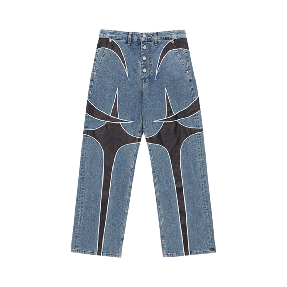 떠그 클럽 TC 레더 데님 팬츠 블루(Thug Club TC Leather Denim Pants Blue)