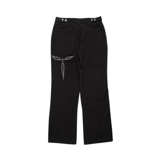 SE24SPT02BK Surface Edition Back Embroidered Flare Pants