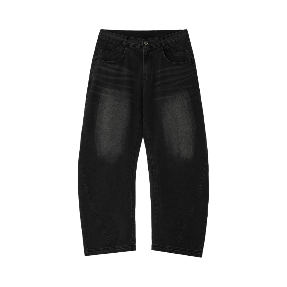 비엘알 커브드 라인 더블 포켓 워싱 데님 팬츠 블랙(BLR Curved Line Double Pocket Washing Denim Pants Black)