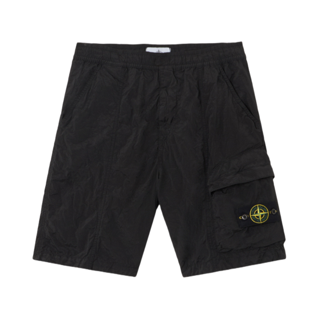 K1S15L1000-07S0019-V0029 Stone Island L100007 Nylon Metal in Econyl Comfort Fit Cargo Bermuda Shorts with Elasticated Waistband Black - 25SS