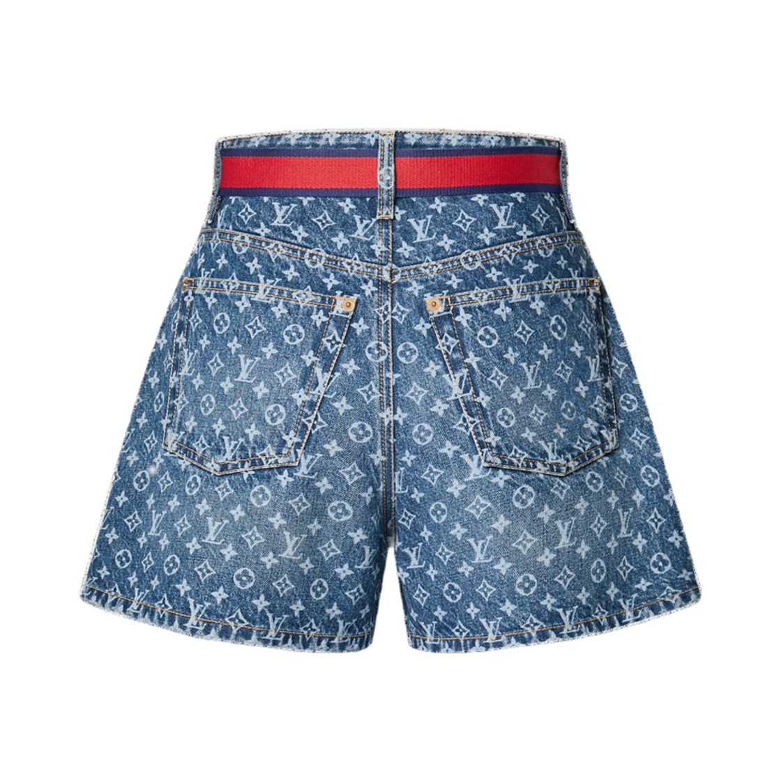 (W) 루이비통 LV x AC 모노그램 쇼츠 블루((W) Louis Vuitton LV x AC Monogram Shorts Blue) - 2