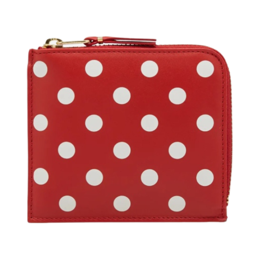 SA3100PD Comme des Garcons SA3100PD Polka Dot Printed Wallet Red
