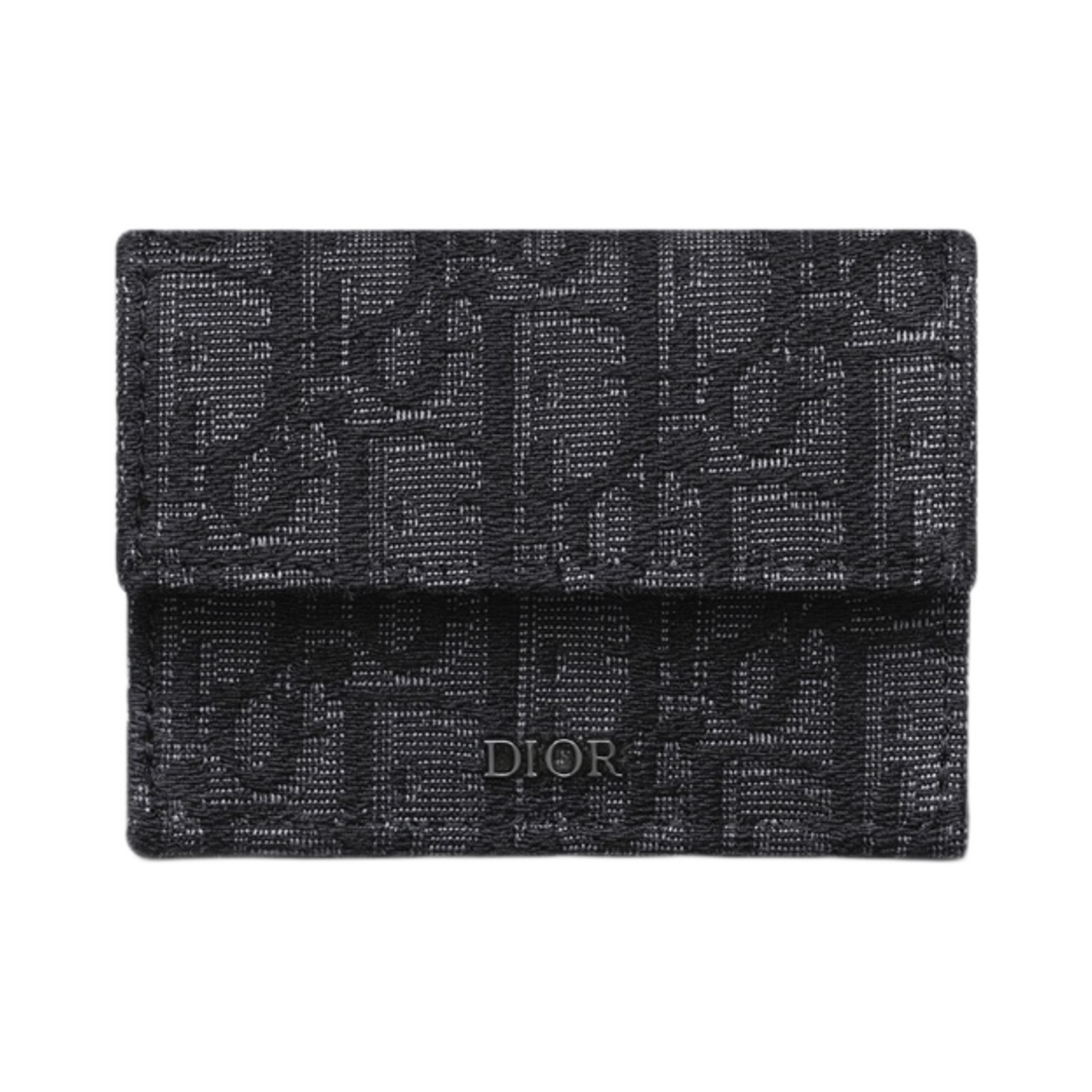 디올 트라이폴드 지갑 블랙 디올 오블리크 자카드(Dior Trifold Wallet Black Dior Oblique Jacquard) - 1