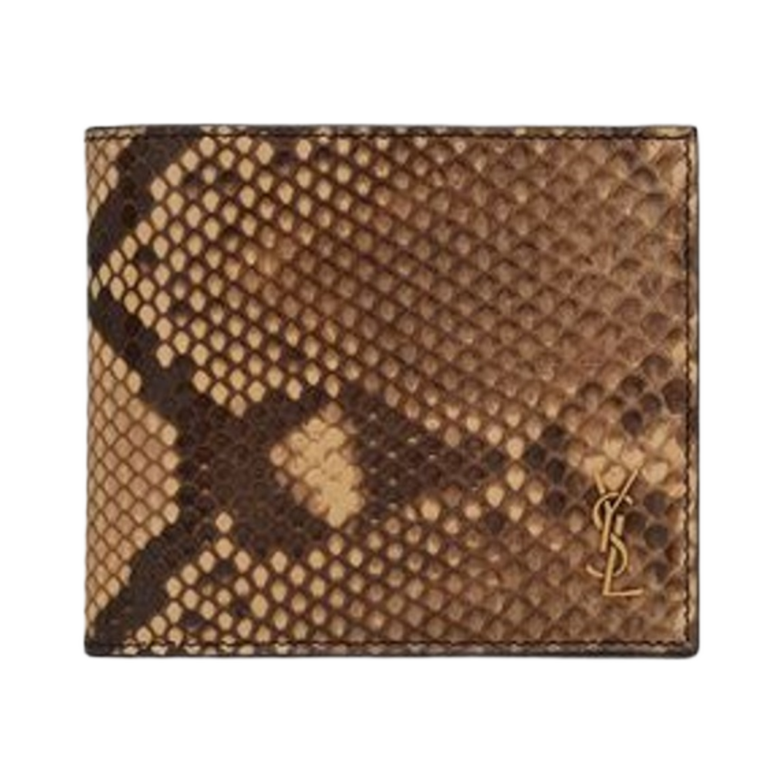 생로랑 타이니 카산드라 이스트 웨스트 월렛 파이썬 베이지 앤 브라운(Saint Laurent Tiny Cassandre East/West Wallet in Python Beige And Brown) - 1