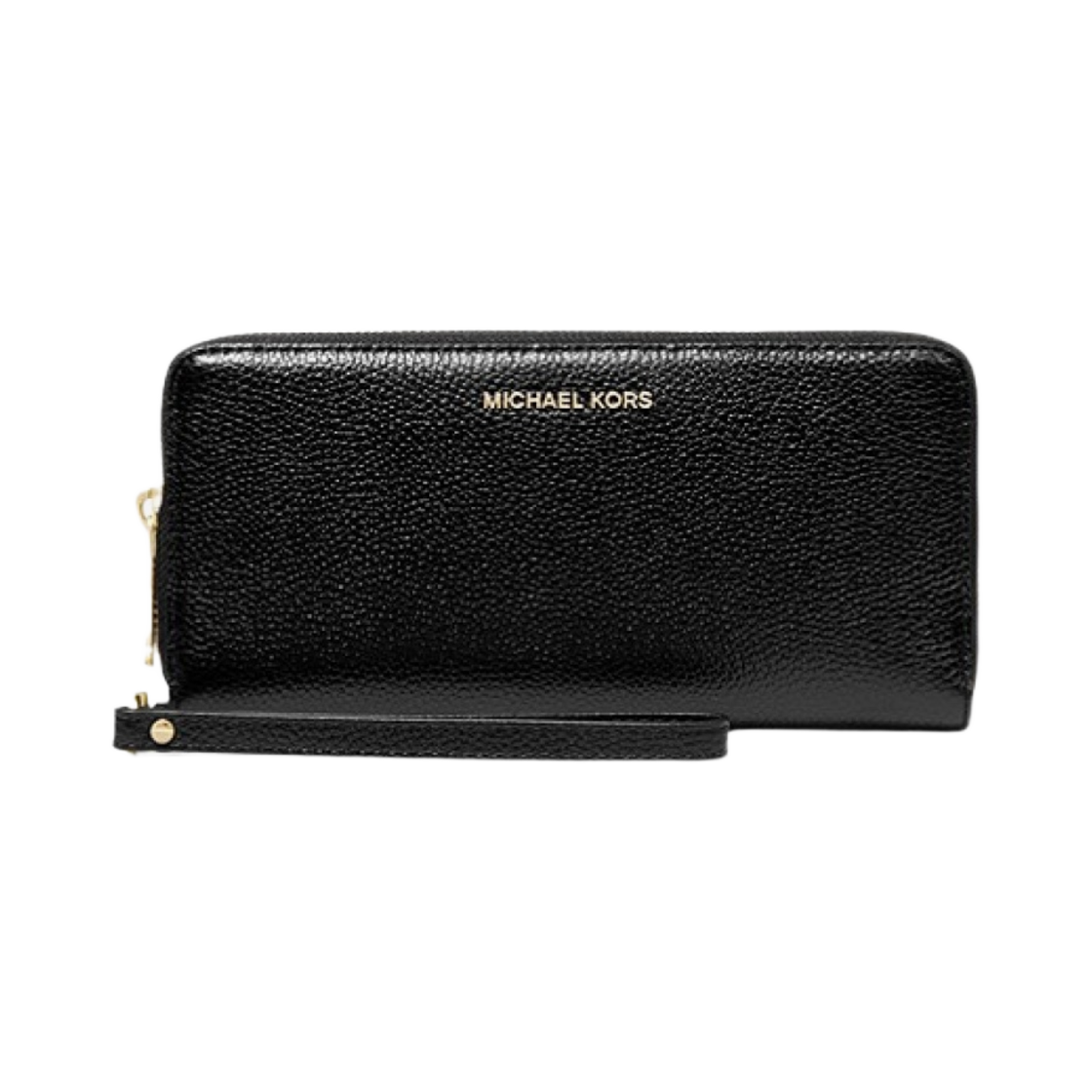34F9GM9E9L001 Michael Kors Pebbled Leather Continental Wrislet Black
