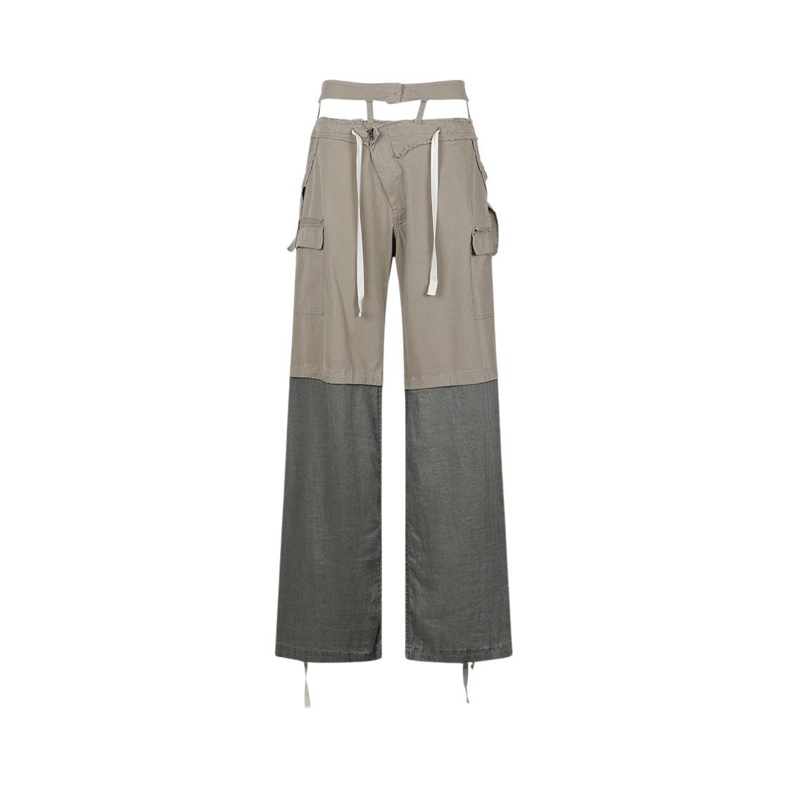 오토링거 우먼 배기 카고 팬츠 올리브 그레이(Ottolinger Women Baggy Cargo Pants Olive Grey)