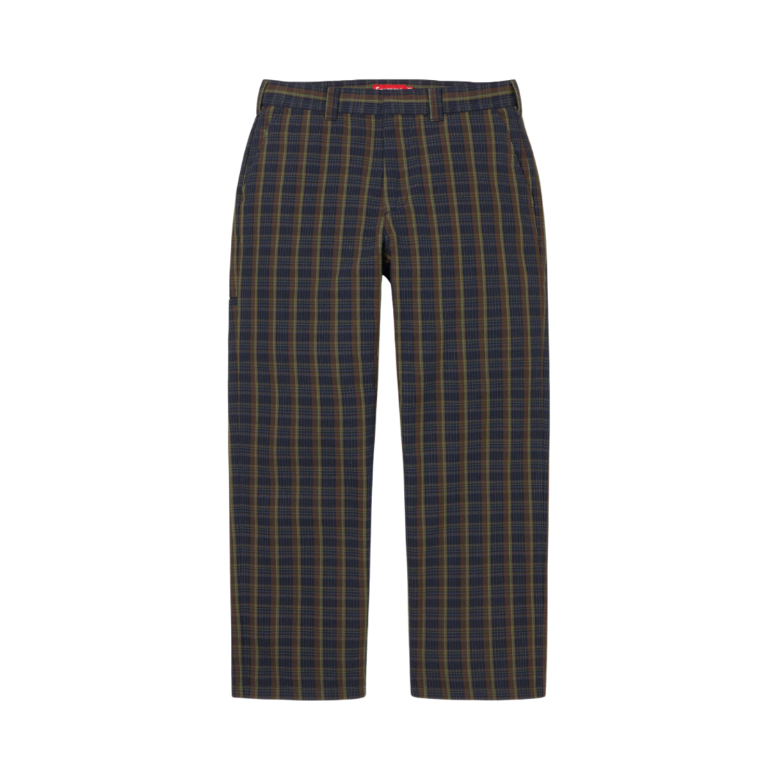 슈프림 워크 팬츠 네이비 플레이드 - 23SS