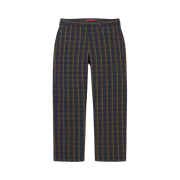 Supreme Work Pants Navy Plaid - 23SS
