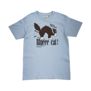 (W) Kasual Manual Union Cat T-Shirt Baby Blue