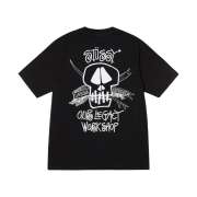 Stussy x Our Legacy Work Shop Surf Skull Pigment Dyed T-Shirt Black