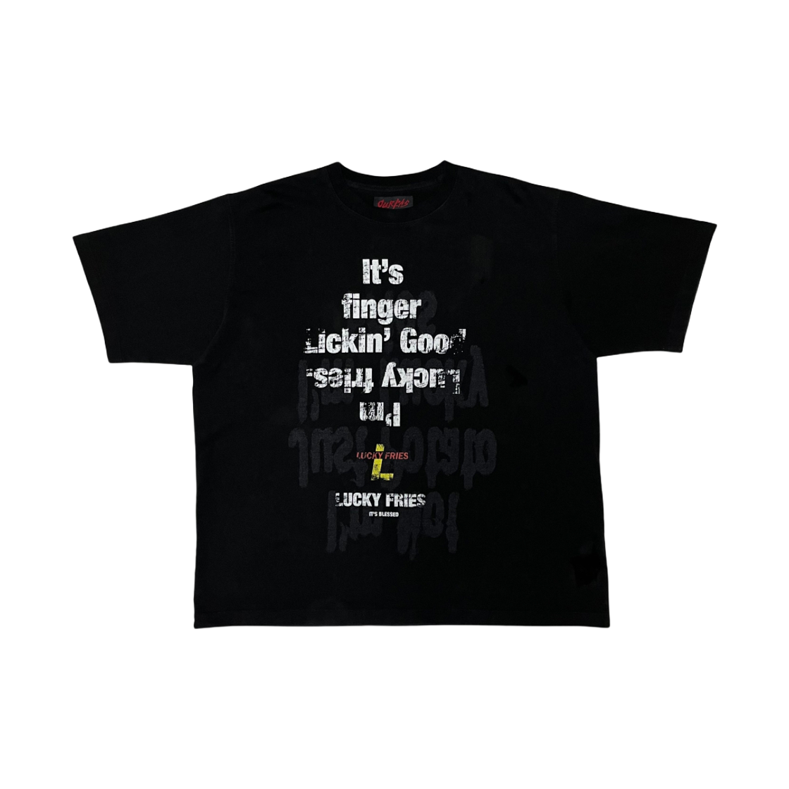 OURPAS2406 [예약배송] Ourpas Lucky Fries T Shirts Black - 대표 이미지 #1