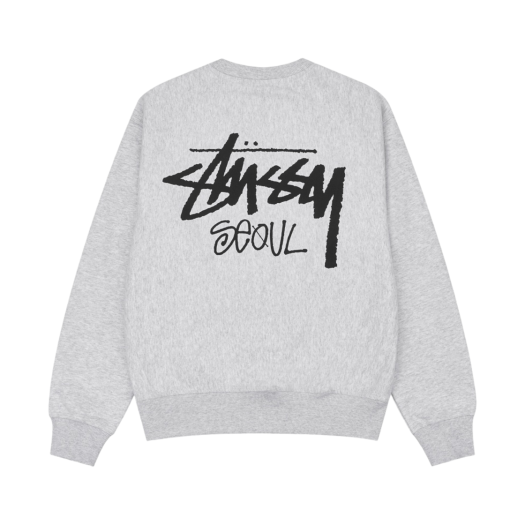 스투시 스탁 서울 크루넥 애쉬 헤더 2023 | Stussy | KREAM
