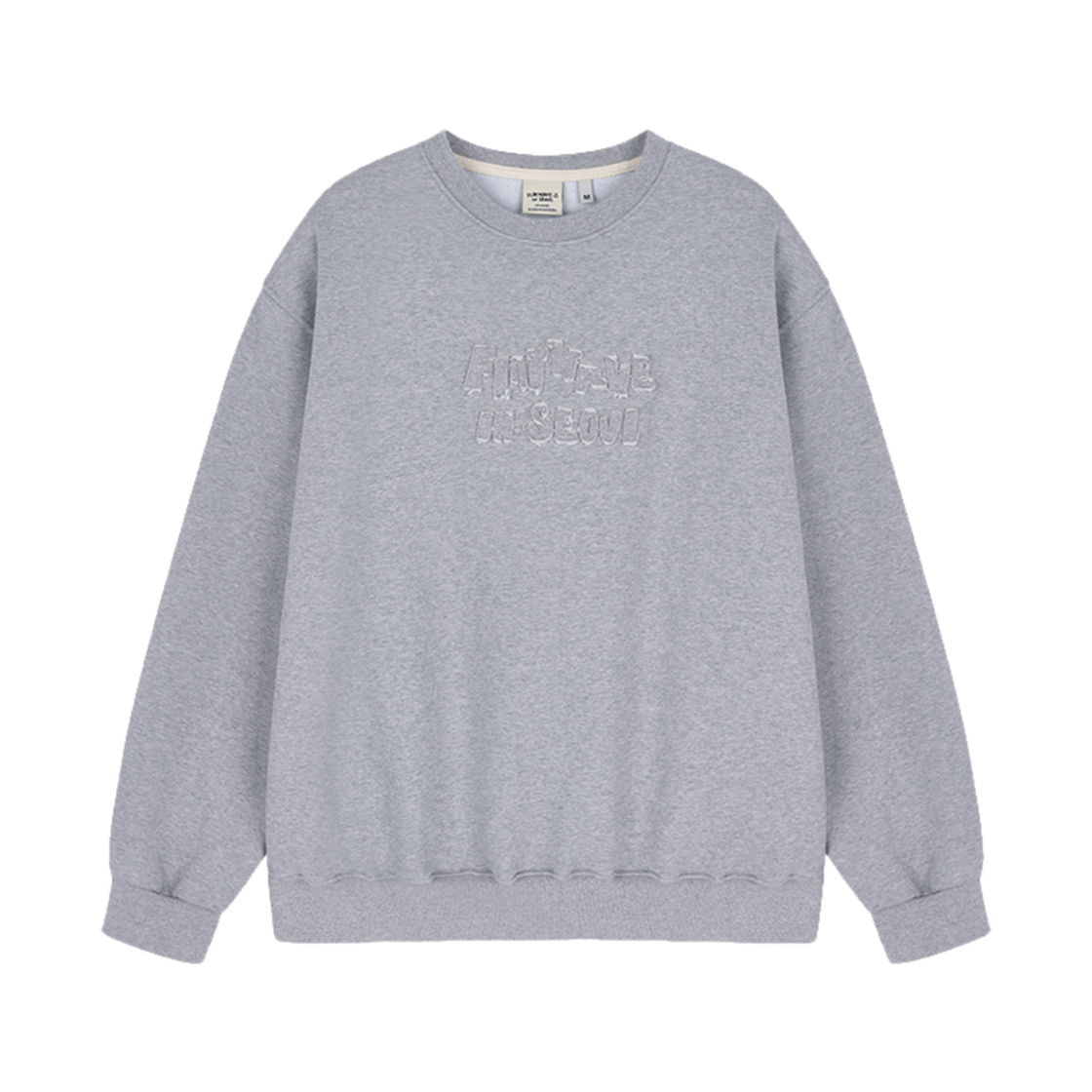 Soulu Sweatshirt Grey Melange Flatwave in Seoul Soulu Patchwork Sweatshirt Grey Melange