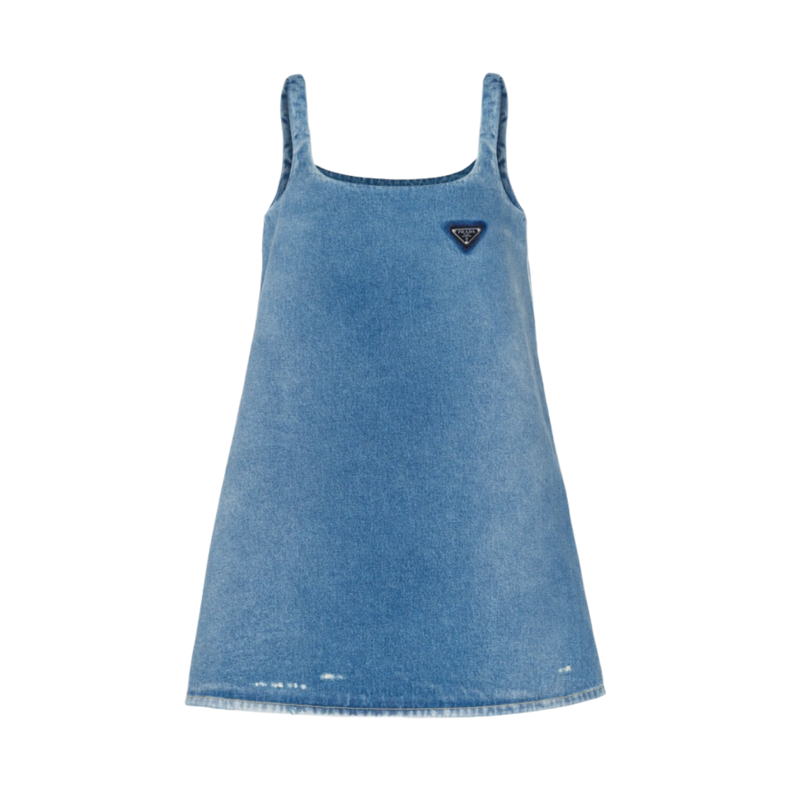 (W) 프라다 오가닉 데님 미니 드레스 네이비((W) Prada Organic Denim Mini-Dress Navy) - 1