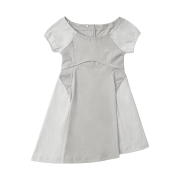 OJOS Capsleeve Slit Mini Dress Grey
