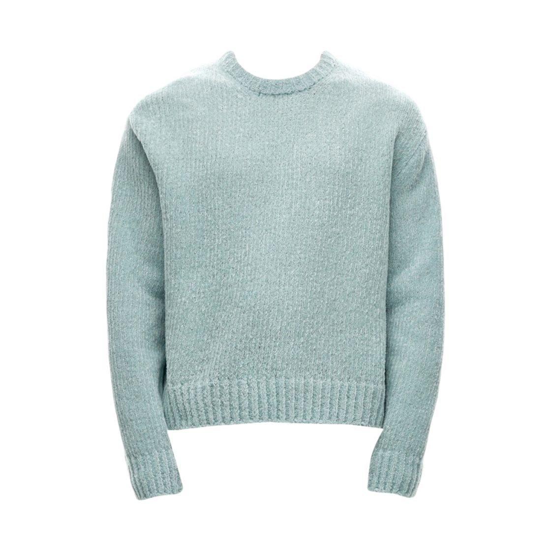 솔리드 - 23SS옴므 라운드넥 셔닐 텍스쳐 니트 블루 - 23FW(Solid Homme Round Neck Chenille Texture Knit Blue - 23FW)