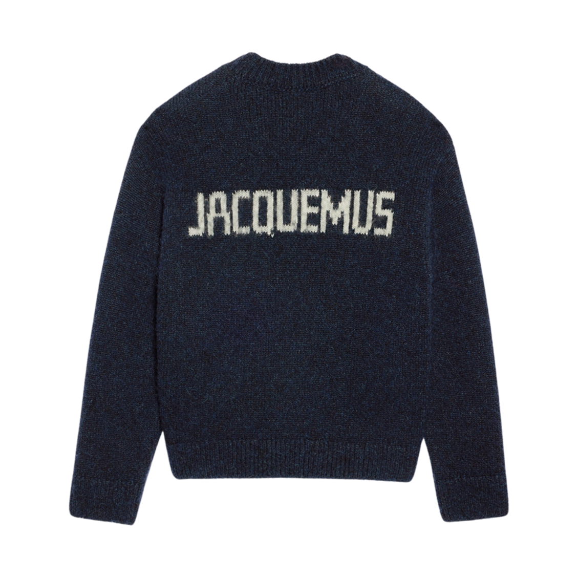 236KN284-2329-390 Jacquemus La Maille Pavane Jacquard Logo Sweater Dark Navy