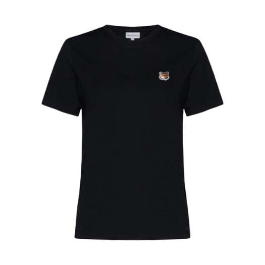 LW00105KJ0008-P199 (W) Maison Kitsune Fox Head Patch Regular T-Shirt Black