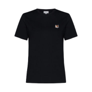 (W) Maison Kitsune Fox Head Patch Regular T-Shirt Black