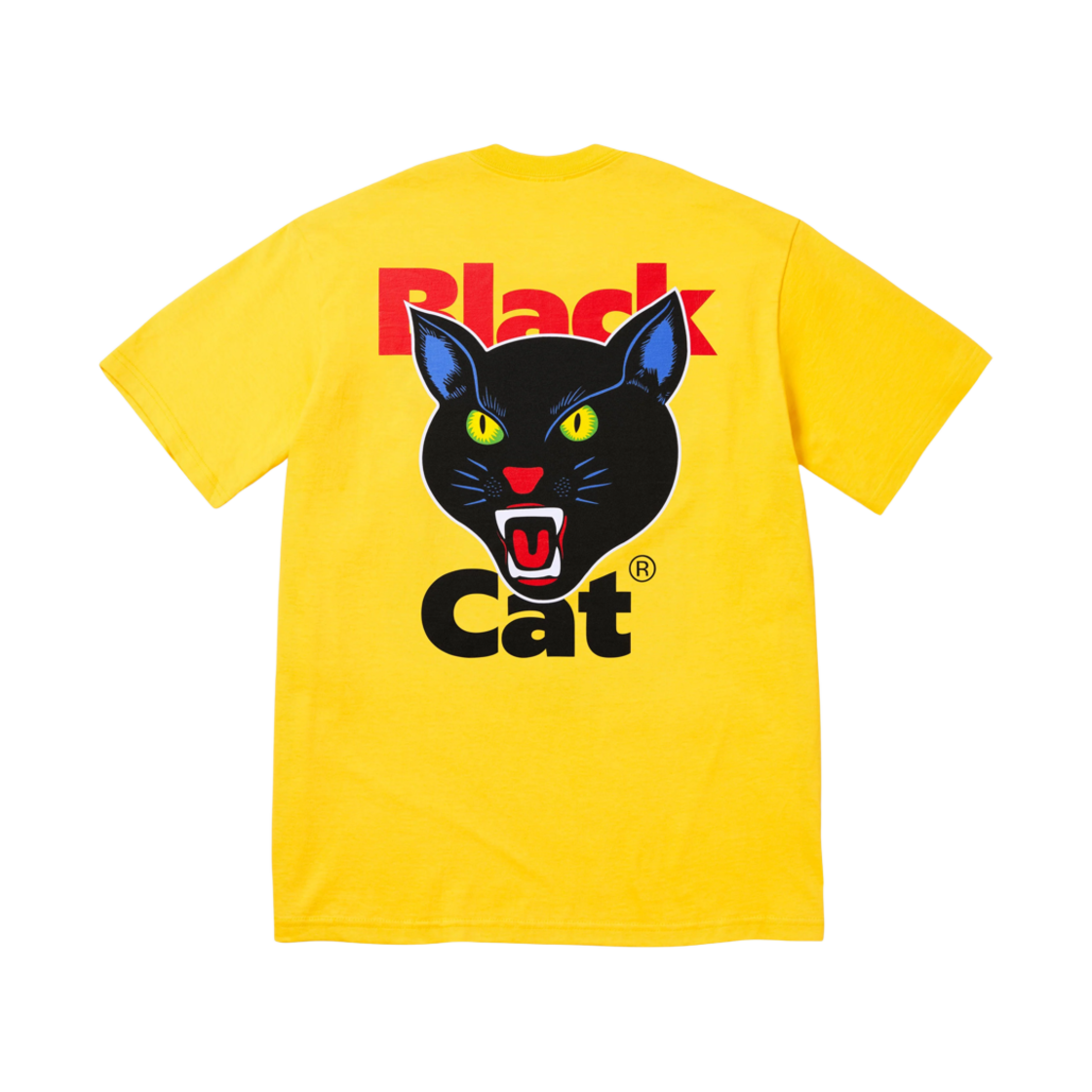 - Supreme Black Cat T-Shirt Yellow - 24SS