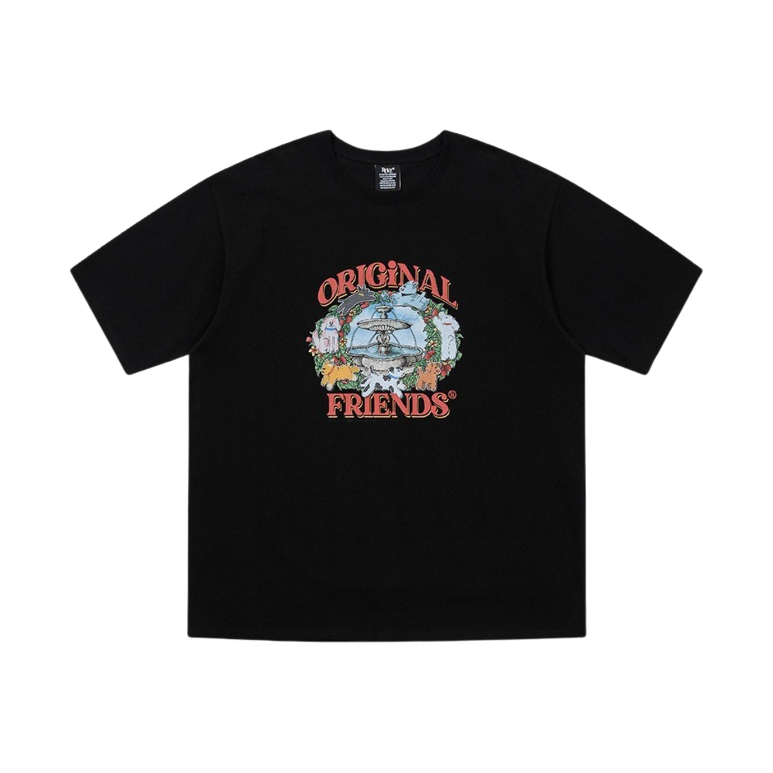 RD126900BK RDVZ Original Puppy Friends T-shirt Black