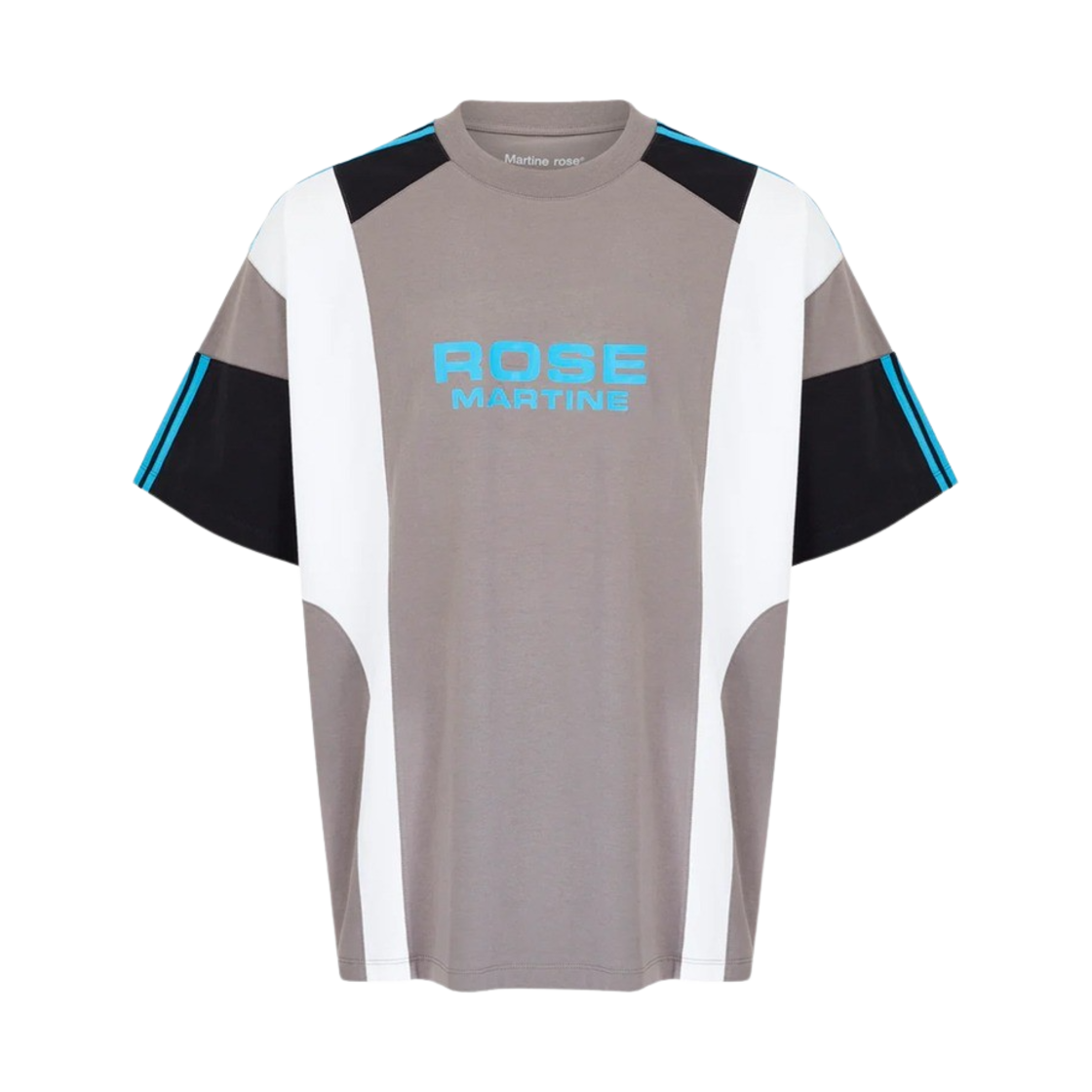 KM4DTSSMR12GY Martine Rose Oversized Panelled T-shirt Grey Rose - 24FW