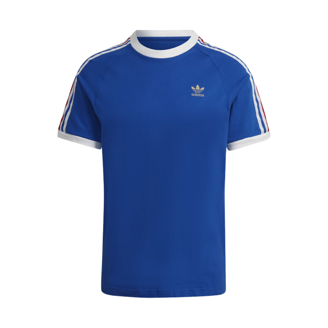 HK7418 Adidas 3-Stripes T-Shirt Royal Blue White - US Sizing
